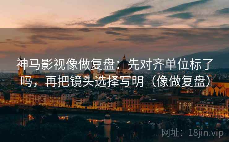 神马影视像做复盘：先对齐单位标了吗，再把镜头选择写明（像做复盘）  第2张